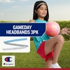 image:imageChampion Game Day Headbands 3Pack  NonSlip Silicone Grip Athletic Headbands One Size Fits MostWHITETANGO REDMEDIEVAL BLUE