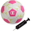 image:imageChampion Prodigy Soccer Ball with Pump  32Panel Matte Finish  Butyl Bladder  Indoor amp Outdoor  Youth amp Adult Training  6 Pump IncludedWhiteOptic PinkEvening Primrose
