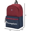 image:imageChampion unisexadult Manuscript Backpack with Padded Adjustable Straps Water Bottle Pocket for Work Travel Daily UseCranberryNavy