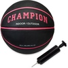 image:imageChampion Downtown Basketball  Durable Rubber Cover with Deep Channels for Better Control AntiBurst Butyl Bladder Includes Ball Pump for IndoorOutdoor PlayBLACKKNOCKOUT PINK