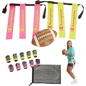 image:imageChampion Flag Football Set 14Player Kit  Flag Football Set with Flags Ball amp Field Markers  All Ages amp Skill Levels  Indoor amp Outdoor  Great for TeamsEvening PrimroseKnockout Pink