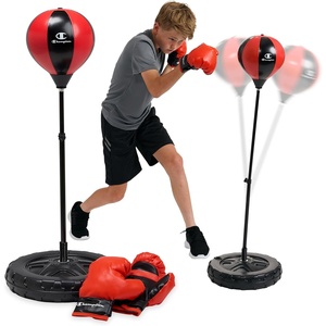 image:imageChampion Kids Punching Bag Set for Ages 310  Adjustable 3043 Stand SpringRebound Boxing Bag PU Foam Gloves amp Fillable Base  Indoor amp Outdoor Youth Boxing SetReact