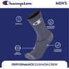 image:imageChampion Mens Cushioned Crew Socks 5Pack  MoistureWicking Athletic Crew Socks with Arch Support Sizes 612Multi Cuff Logo