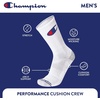image:imageChampion Mens Cushioned Crew Socks 5Pack  MoistureWicking Athletic Crew Socks with Arch Support Sizes 612White Cuff Logo