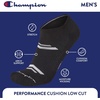 image:imageChampion Mens Cushioned Low Cut Socks 6Pack  MoistureWicking Athletic Ankle Socks with Arch Support Sizes 612Black Logo