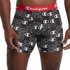 image:imageChampion Mens Everyday Active Lightweight Stretch Variety Boxer Briefs  3 PackNew EbonyNew Ebony With C Logo Print Silverstone  3 Pack