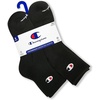 image:imageChampion Mens High Quarter Socks  6pack Moisturewicking Athletic Socks With Cushioning amp Arch Support Size 612Black