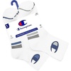 image:imageChampion Mens High Quarter Socks  6pack Moisturewicking Athletic Socks With Cushioning amp Arch Support Size 612White Cuff Logo