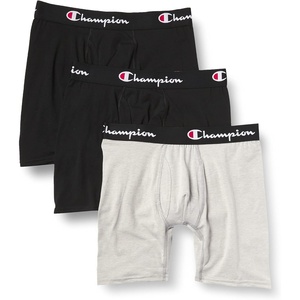 image:imageChampion Mens Everyday Cotton Stretch Boxer Briefs 3 Pack2 New EbonyOxford Grey Heather