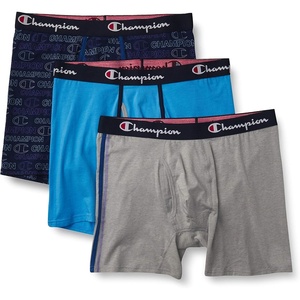 image:imageChampion Mens Everyday Cotton Stretch Boxer Briefs 3 PackGreyBlue