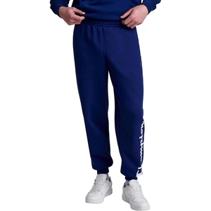 image:imageChampion Mens Graphic Fleece Joggers Sweatpants Standard Fit Midweight Fleece Classic Script LogoBlue Depths  Classic Script Logo