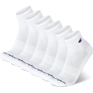 image:imageChampion Mens High Quarter Socks  6pack Moisturewicking Athletic Socks With Cushioning amp Arch Support Size 612White