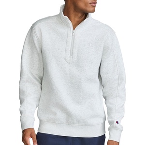 image:imageChampion Mens Powerblend Fleece QuarterzipPlatinum Silver Heather