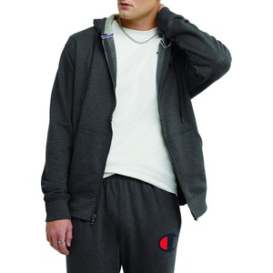 image:imageChampion Mens Powerblend Fullzip Hoodie Standard Fit Midweight FleeceGranite Heather
