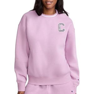 image:imageChampion Womens Crewneck With Chenille Patch Standard Fit Midweight FleeceSmoky Grape
